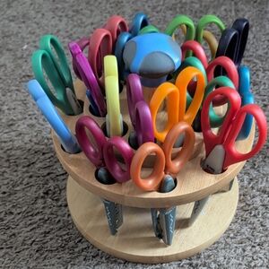 Vibrant Multi-Color And Pattern Scissors Carousel